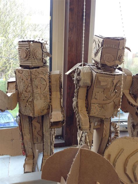 Cardboard Robots Longhill High School Cardboard Sculptures