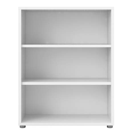 Prima 2 Shelf Bookcase 2 In White Furniture123