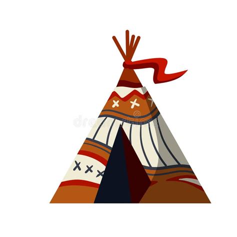 Indian American Native Teepee Tent Cartoon Background