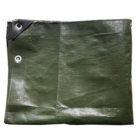 Dark Green Heavy Duty 12 Mil Poly Tarps Waterproof Covers For Tarpaulin