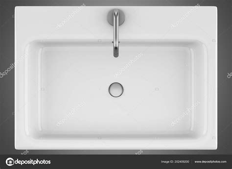 Double bowl stainless sink, round and oval sinks, undermount sink section. Top View Ceramic Bathroom Sink Isolated Gray Background ...