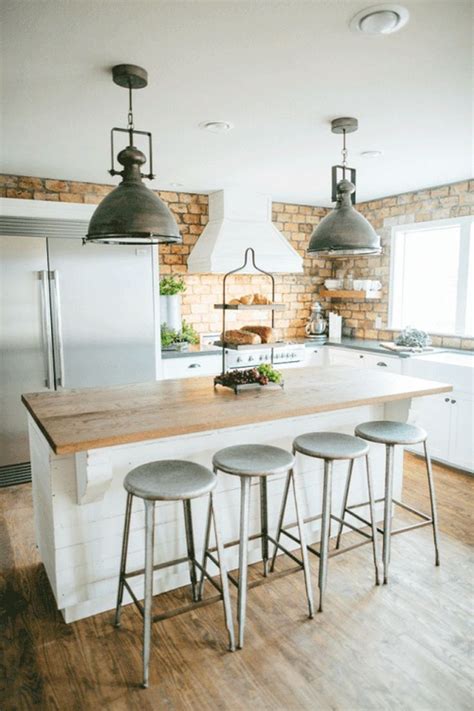 Vintage Farmhouse Kitchen Island Inspirations 1 Fixer