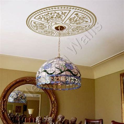 Haiku home l series 52″ smart ceiling fan. Ceiling Medallion Shabby Chic Decorative Vinyl by ...