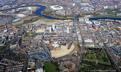 Sunderland afc/sunderland afc via getty images. Sunderland city centre aerial photograph | aerial ...