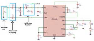 Printed circuit boards schematic diagram design. Wireless Charger Receiver Circuit diagram