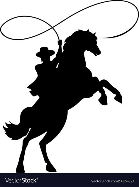 Western Cowboy Horse Silhouette All About Cow Photos