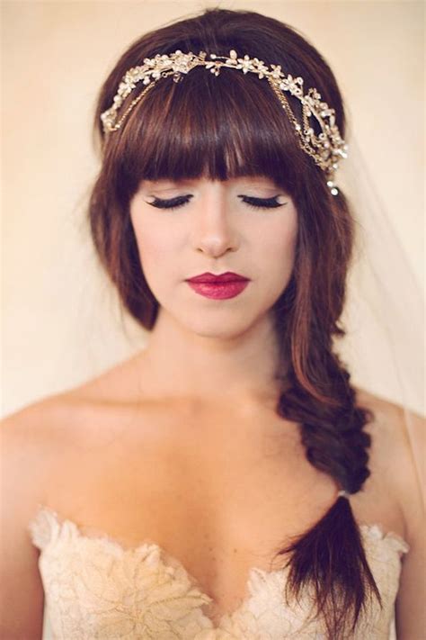 15 Gorgeous Bridal Hair With Bangs Pretty Designs