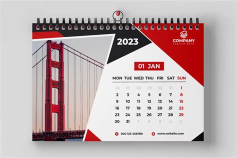 Desk Calendar 2023 Template Creative Market