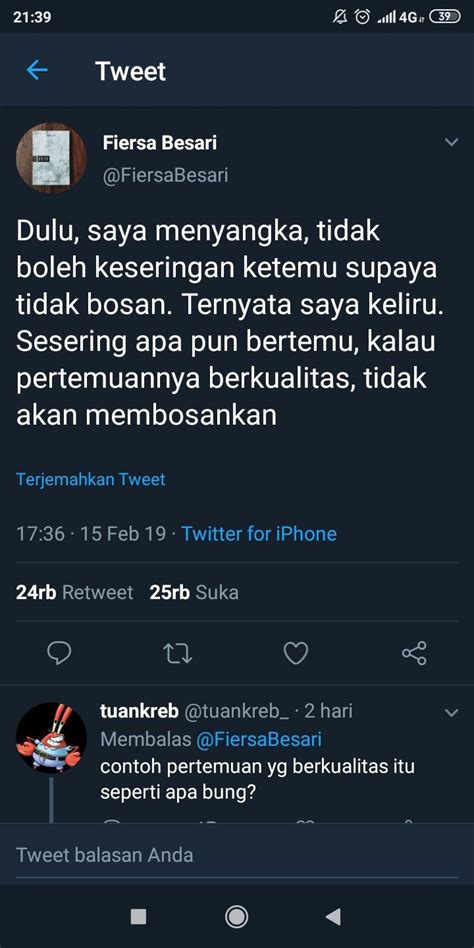 Ditulis oleh fiqifiqi195 tambah komentar edit. Kata Kata Fiersa Besari Romantis - KATABAKU