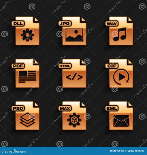 Set HTML File Document MAX EML PSD PDF WAV And DLL Icon