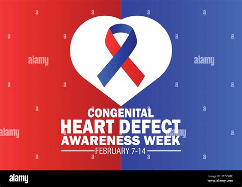 Congenital Heart Defect Awareness Week Vector Illustration February 7