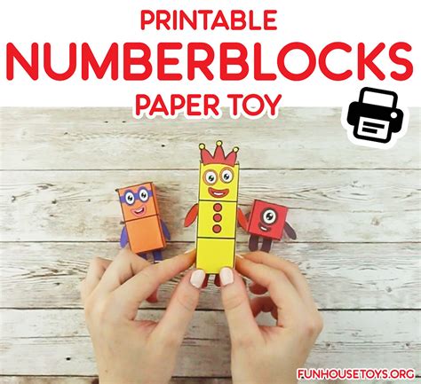 Printable Numberblocks Paper Toy