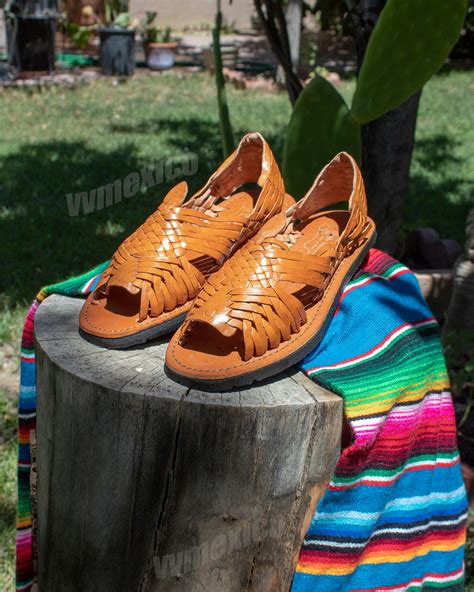 Mens Leather Huaraches Sandals Made In Mexico With Tire Sole Etsy
