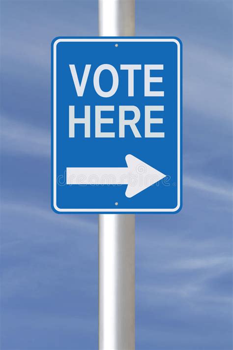 Vote Here stock photo. Image of vote, street, blue, political - 33813938