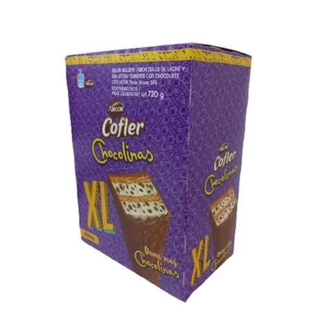 Cofler Xl Chocolinas Barras Dulces Rellenas Milk Chocolate Wafers