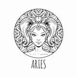 Zodiac Coloring Aries Adult Sign Signs Horoscope Symbol Vector Artwork Printable Illustration Printables Popular sketch template