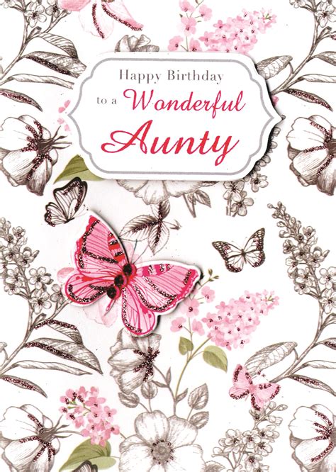To A Wonderful Aunty Birthday Greeting Card Cards