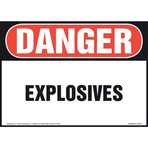 Danger Explosives Sign Chemical Safety Signs