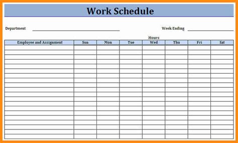 Employee Schedule Template Monthly Printable Schedule Template