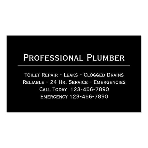 Choose from our plumbing business card templates & customize them now. Plumbing Business Cards | Zazzle