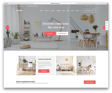 Some of the home decor websites whose collection i adored include pepperfry which has quite a good collection of clocks, mirrors, vases etc. 25 Best Interior Design WordPress Themes 2019 - Colorlib