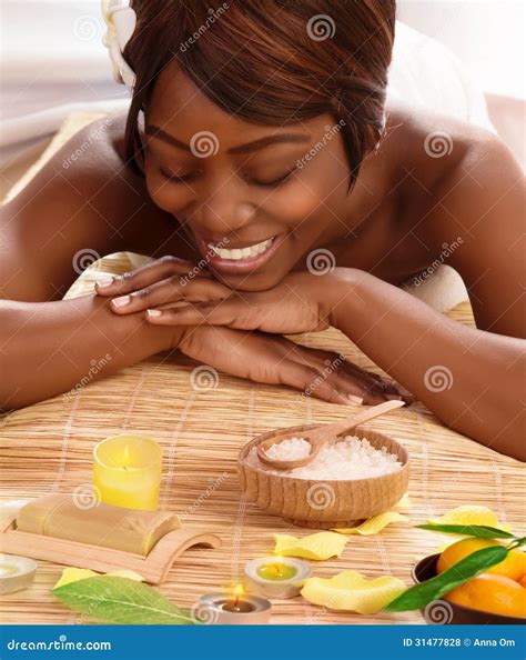 African Woman On Massage Table Royalty Free Stock Image Cartoondealer