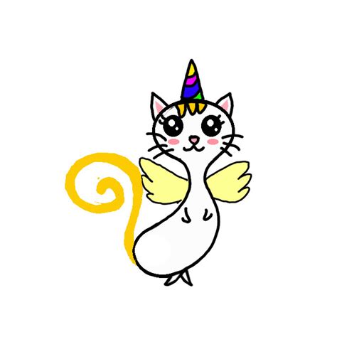 How To Draw A Cute Unicorn Cat Learn Drawing Images And Photos Finder
