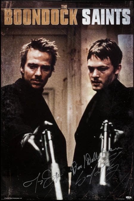 Boondock Saints Neca 1999 Autographed Poster 24 The Boondock