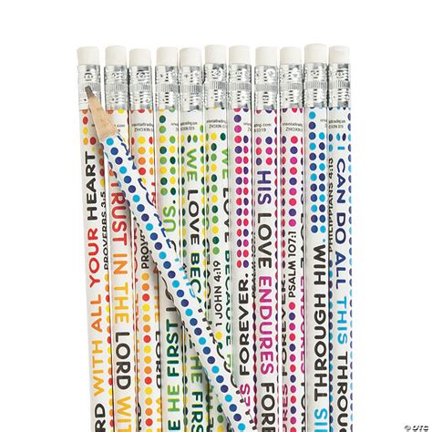 Colorful Bible Verse Pencils 24 Pc Oriental Trading