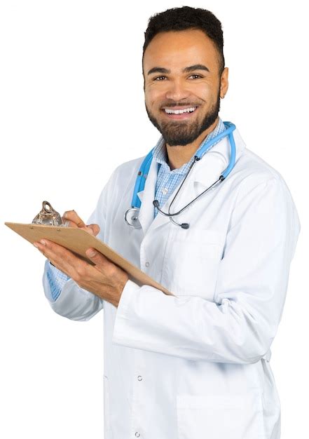Premium Photo African American Black Doctor Man Isolated White