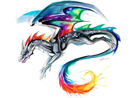 Rainbow Dragon 8x10inch Print · Katy Lipscomb · Online Store Powered By