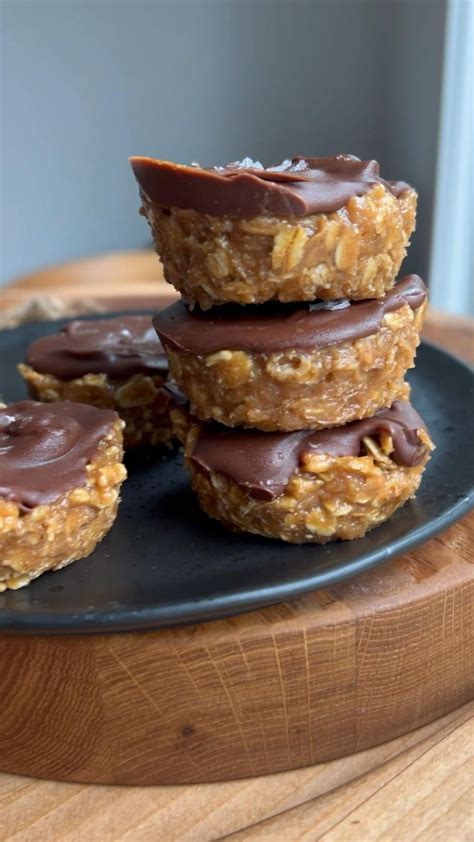 6 Ingredients No Bake Peanut Butter Chocolate Oat Cups Vegan Hungry