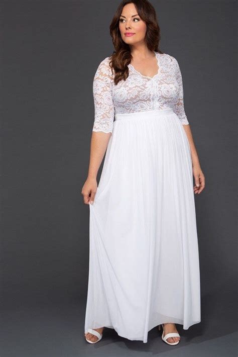 Plus Size White Maxi Dresses All White Plus Size Maxi Dresses Gowns