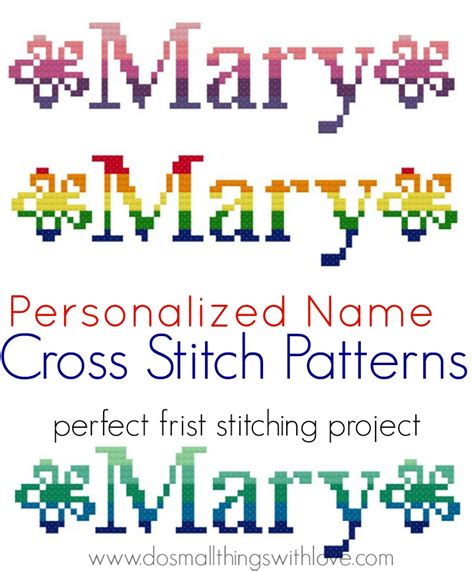 Satin stitch is one of the most popular stitches for lettering, but it takes some practice to get the share this article. Personalized Name Cross Stitch Patterns and Kits - Do ...