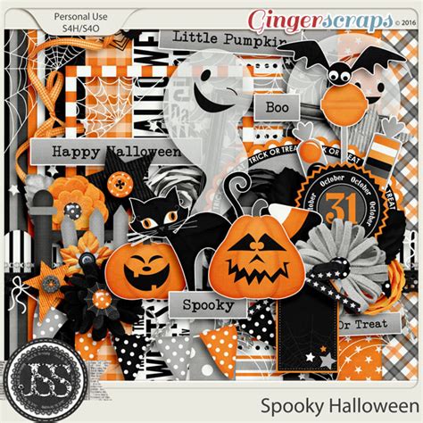 Gingerscraps Kits Spooky Halloween Digital Scrapbooking Kit