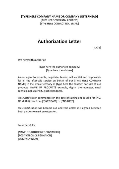 sample  authorization letter  gst   word
