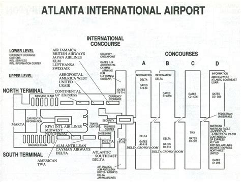 Mapa Lotniska Atlanta Mapę Lotnisko атл Stany Zjednoczone