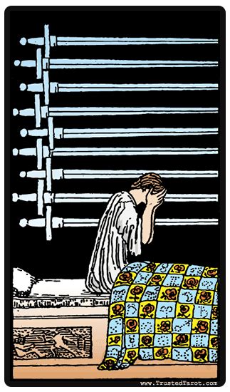 Impossible or difficult to console; Tarot Wonderland: DAILY DRAW: Nine of Swords, reversed