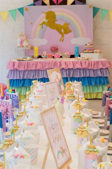 Karas Party Ideas Pastel Rainbow Unicorn Birthday Party Karas Party