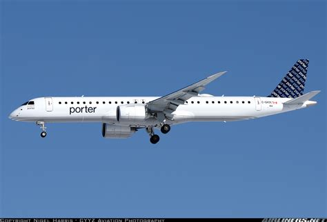 Embraer 195 E2 Std Erj 190 400std Porter Airlines Aviation Photo