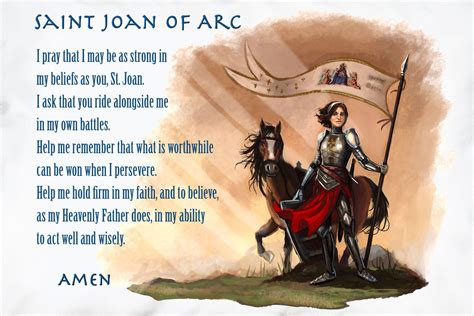 Saint Joan Of Arc Prayer Pillowcase Prayer Pillowcases