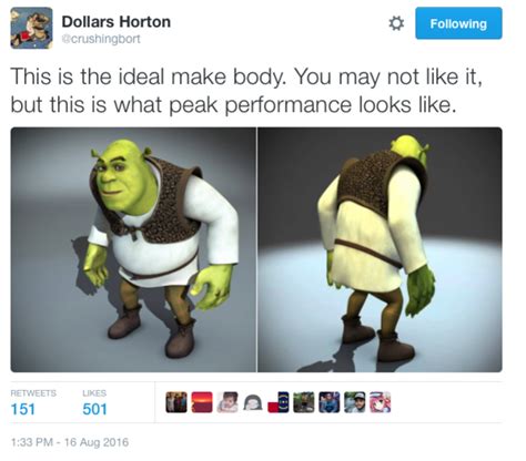 Shrek Variation This Is The Ideal Male Body Know Your Meme
