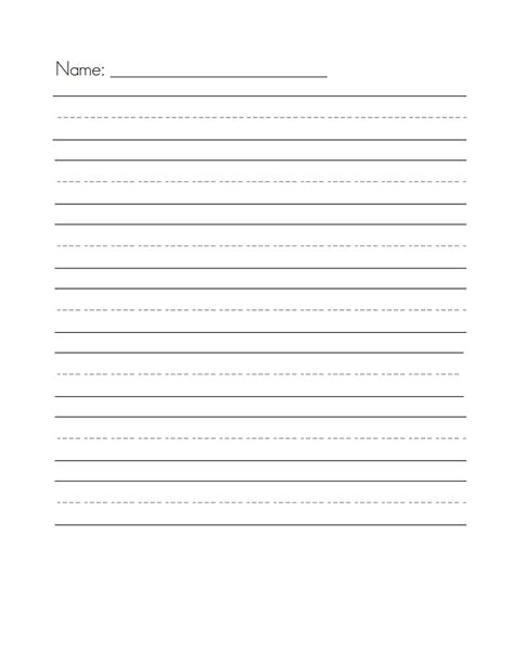 Handwriting Lined Paper Printable