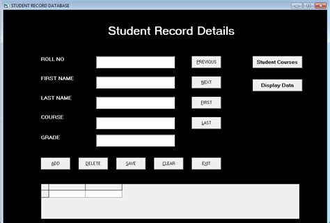 Student Records Management System In Vb 60 With Access Database