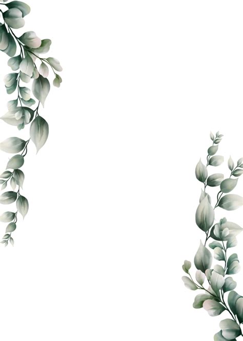 Watercolor Eucalyptus Leaf Frame 10978288 Png