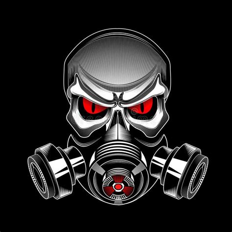Skull Wearing A Gas Mask Vector Illustration Of Skull Wearing A Gas Mask Affiliate Gas