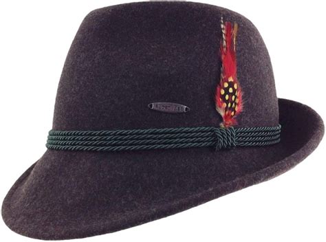 Austrian And German Style Alpine Tyrolean Wool Hat With