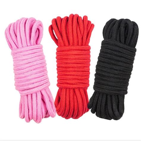 Pink 10m Soft Cotton Knitted Rope Bondage Kink Bdsm Fetish