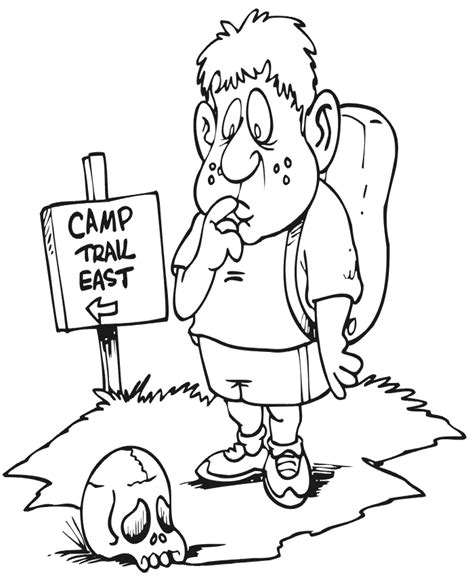 Hiking Coloring Page Coloring Pages