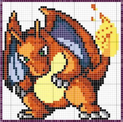 Download the pdf file for free here to get stitching! Charizard | Pixel art pokemon, Pokemon cross stitch ...